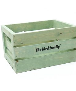 Deco krat groot The bird family® groen
