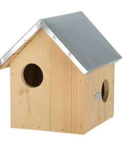 Eekhoorn Nestkast Walli van vurenhout met metalen dak – The Bird Family