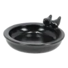 Keramieken vogelbad rond – zwart, 29 cm