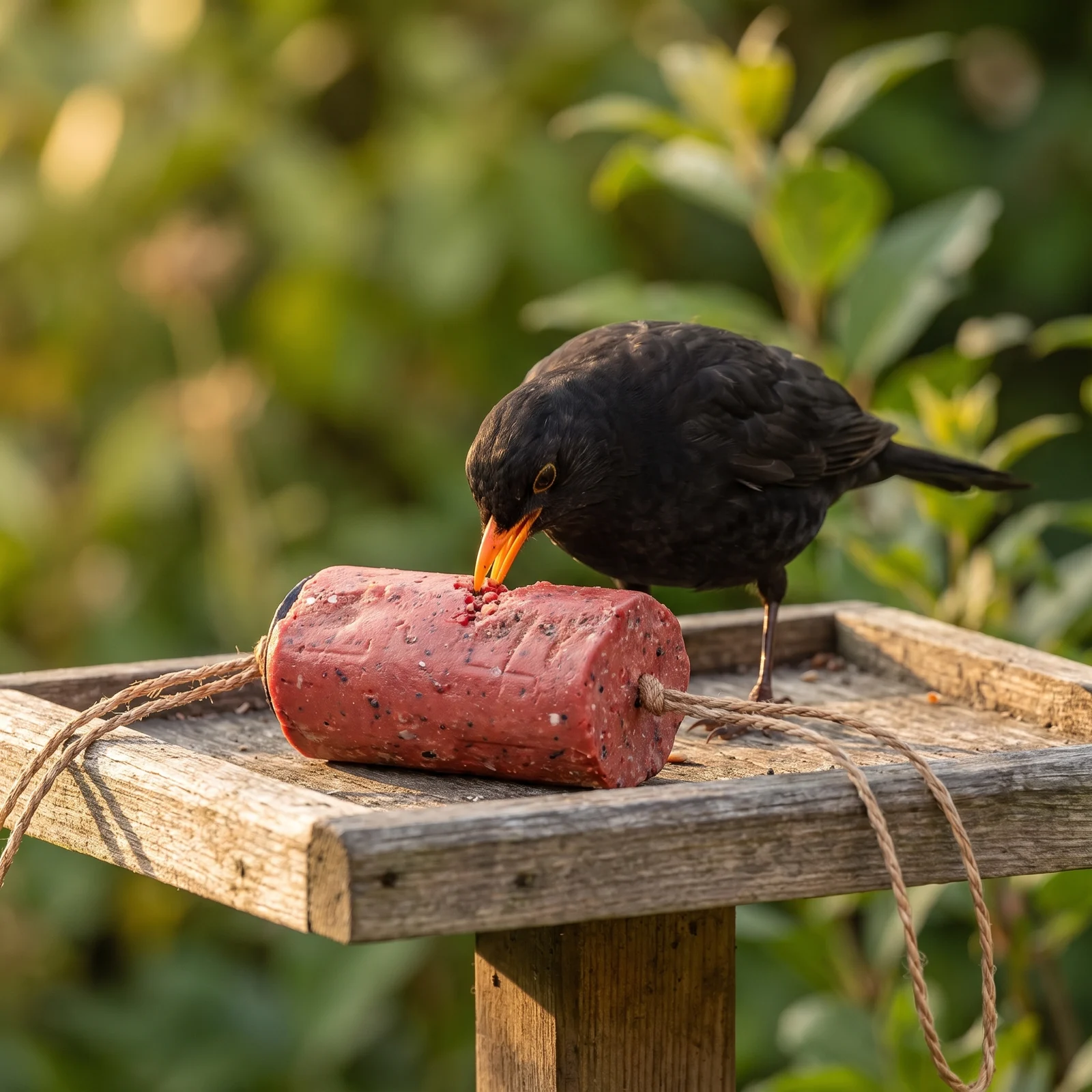 Merel eet van energierol bessen – The Bird Family