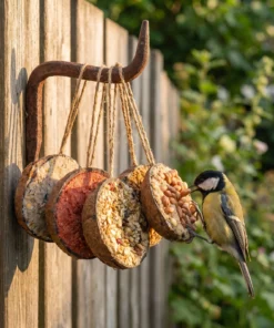 Koolmees eet van halve gevulde kokosnoten mixpakket – The Bird Family