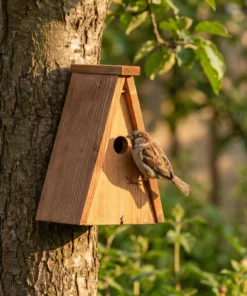 Huismus bij nestkast mus – The Bird Family