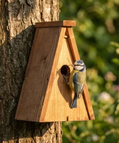 Pimpelmees bij nestkast pimpelmees – The Bird Family