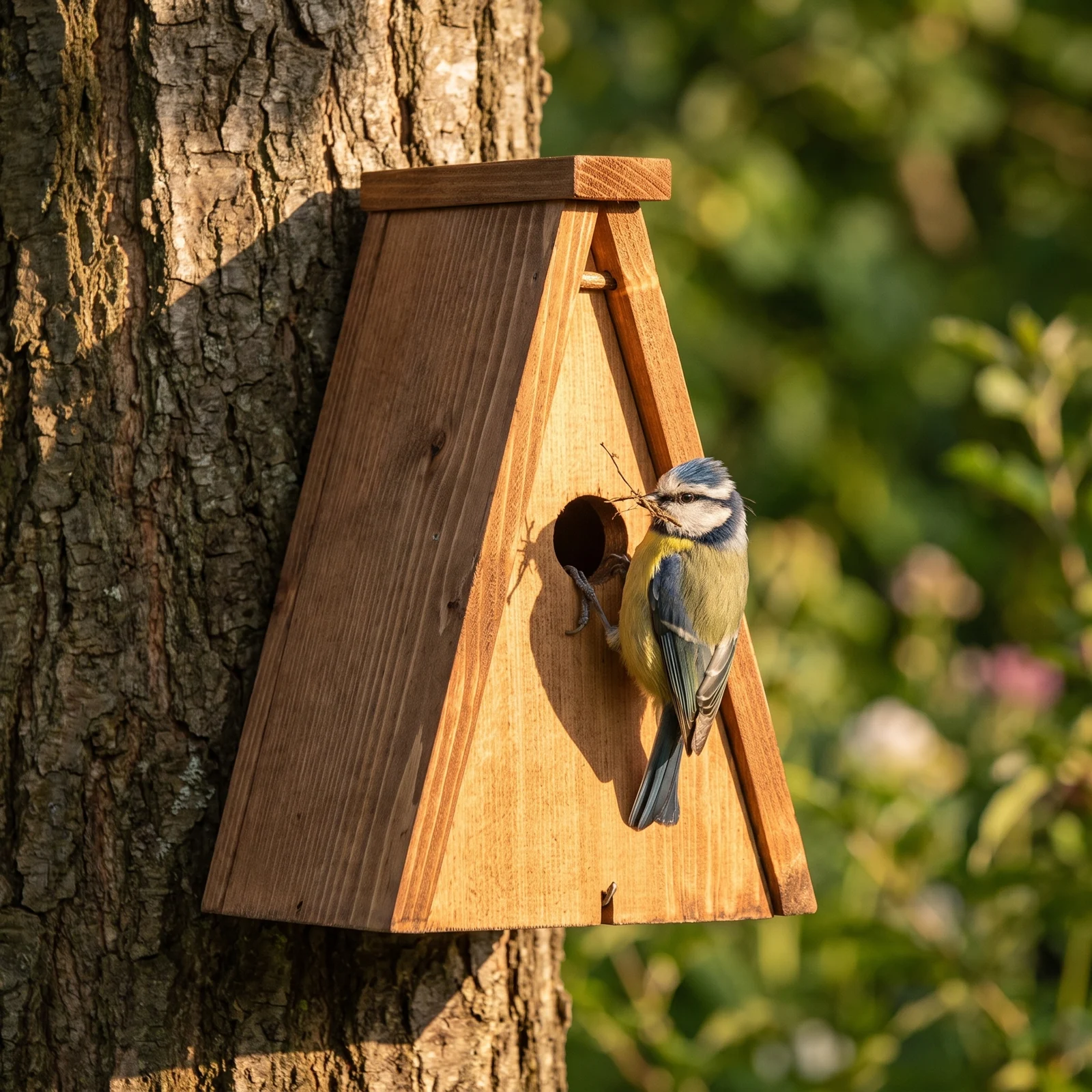 Pimpelmees bij nestkast pimpelmees – The Bird Family