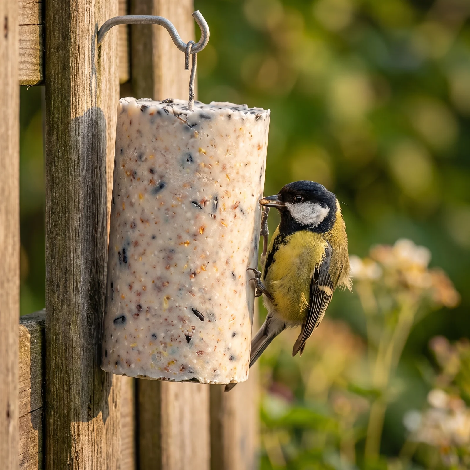 Koolmees eet van pindacake zaden – The Bird Family