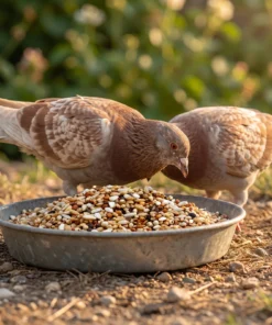 Postduif eet duivensnoepzaad – The Bird Family