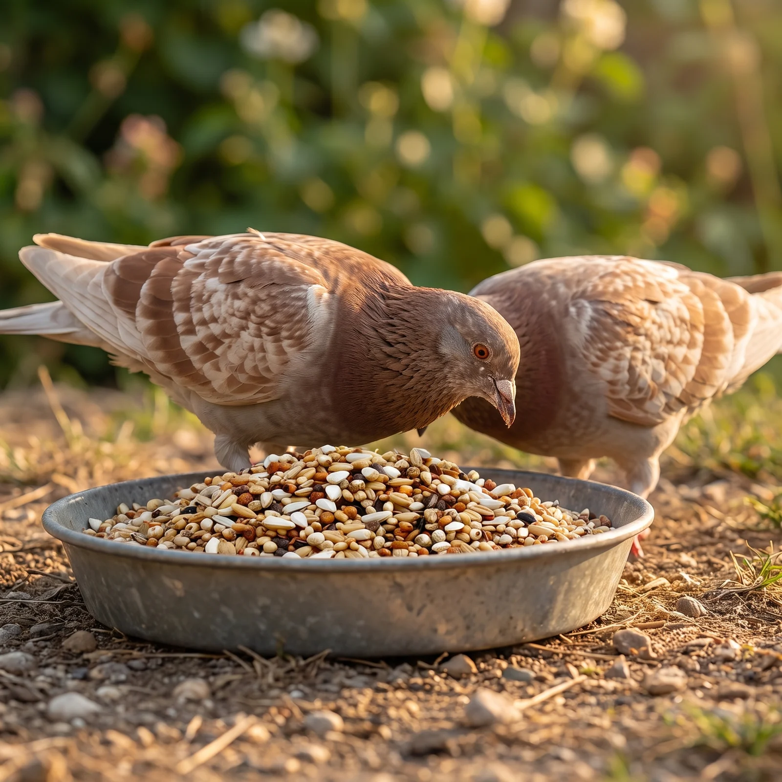 Postduif eet duivensnoepzaad – The Bird Family