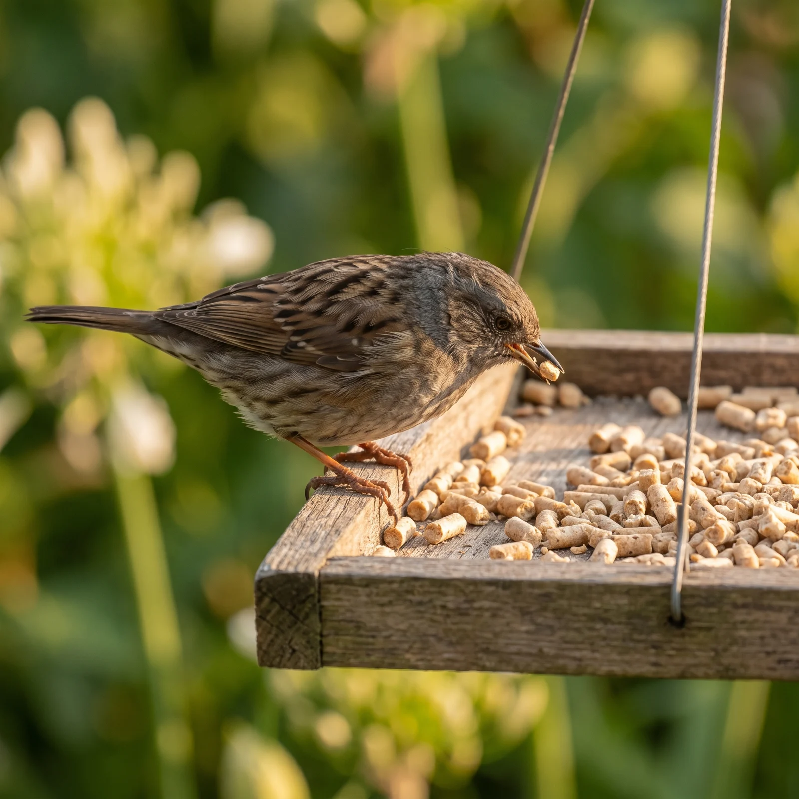 Heggenmus eet insecten vetpellets – The Bird Family