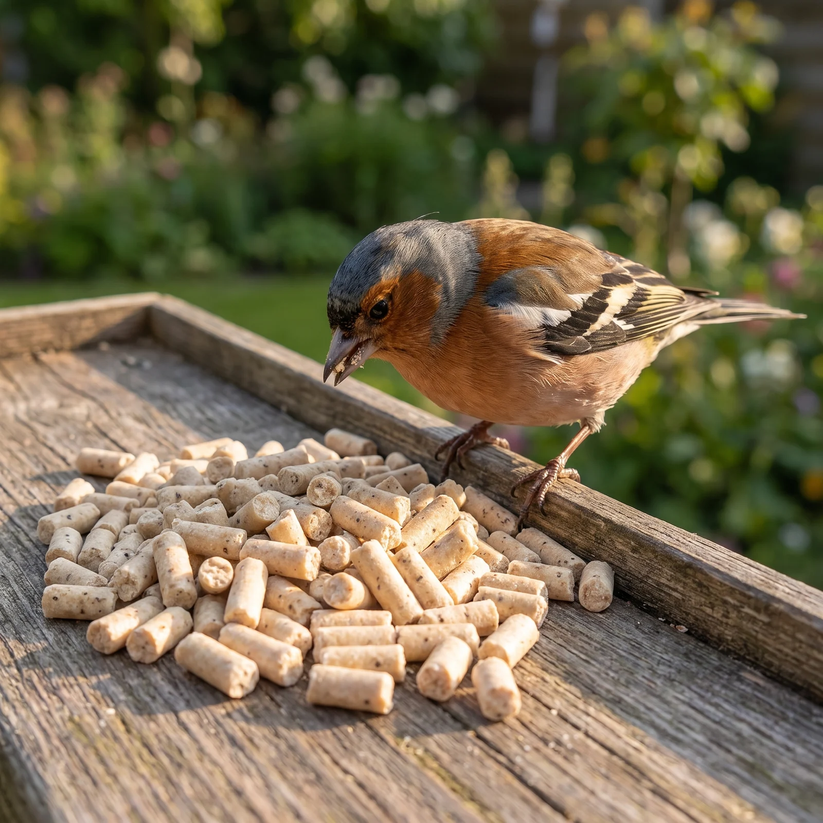 Vink eet insecten vetpellets – The Bird Family