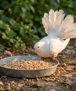 Sierduif eet sierduivenvoer – The Bird Family