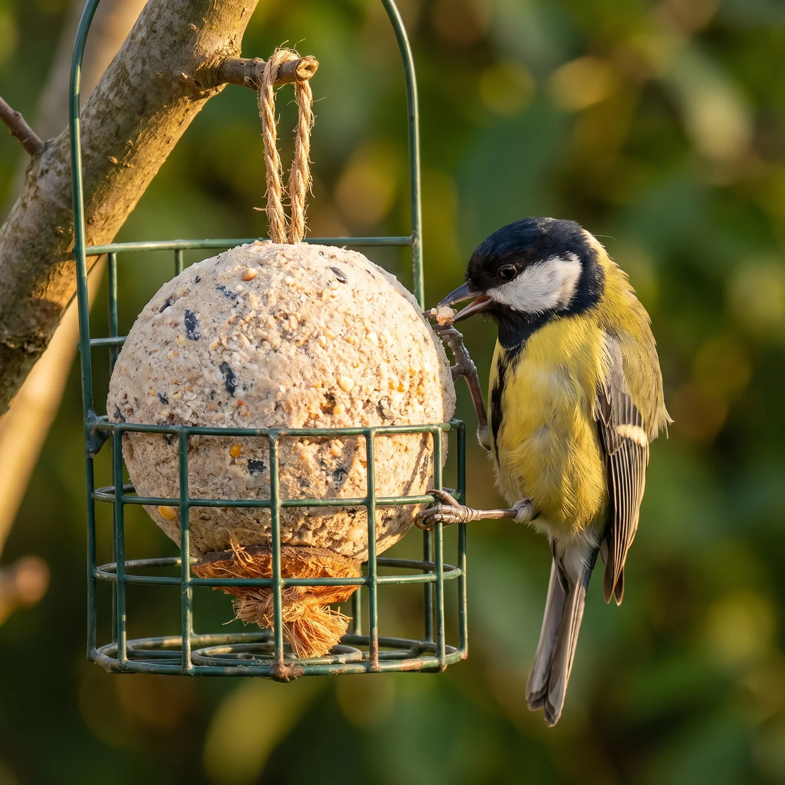 Koolmees eet van reuze vetbol high energy plus – The Bird Family