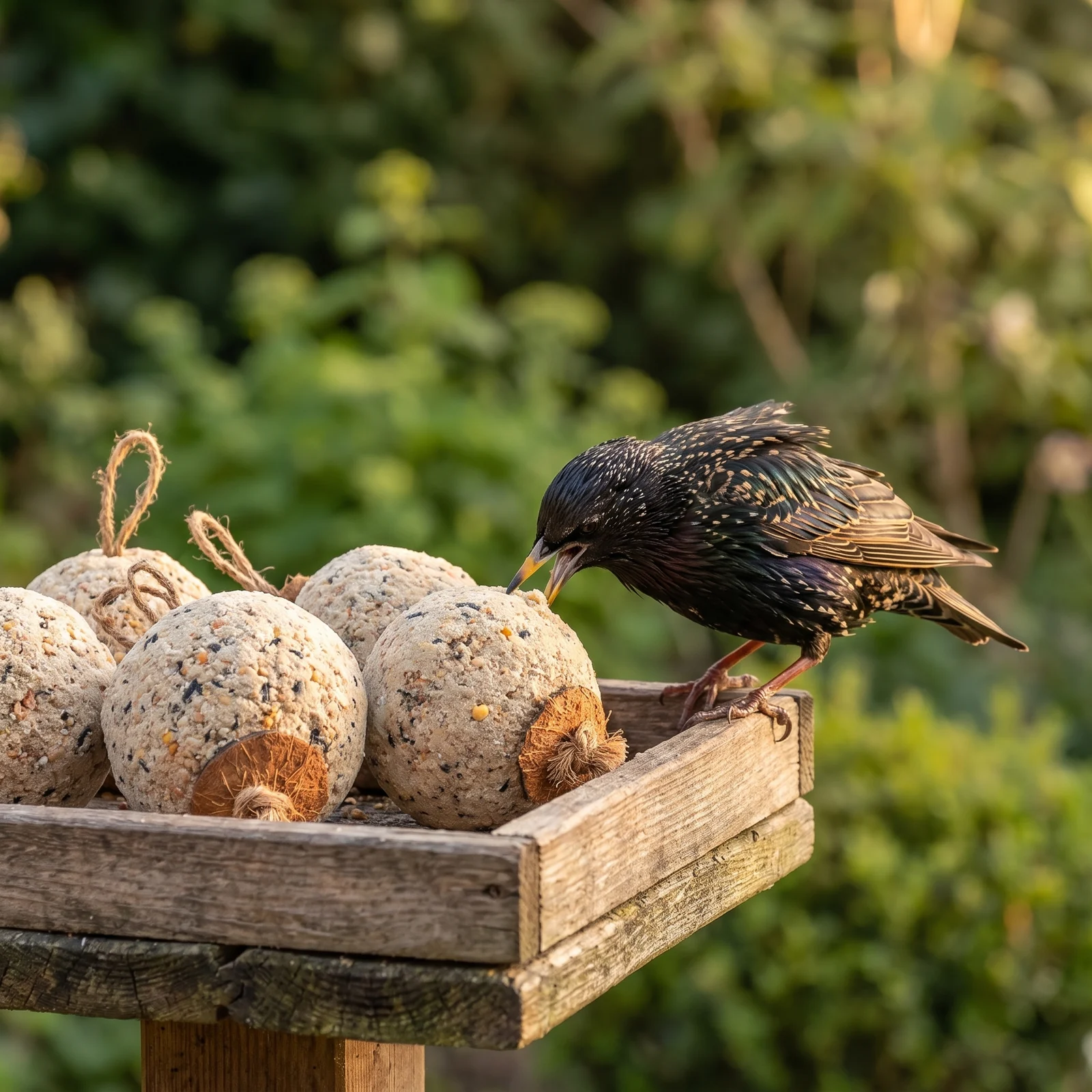Spreeuw eet van reuze vetbol high energy plus – The Bird Family