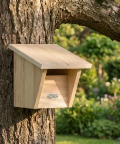 Roodborst comfort nestkast in de tuin – The Bird Family