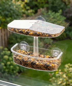 Raamvoederhuis in de tuin – The Bird Family