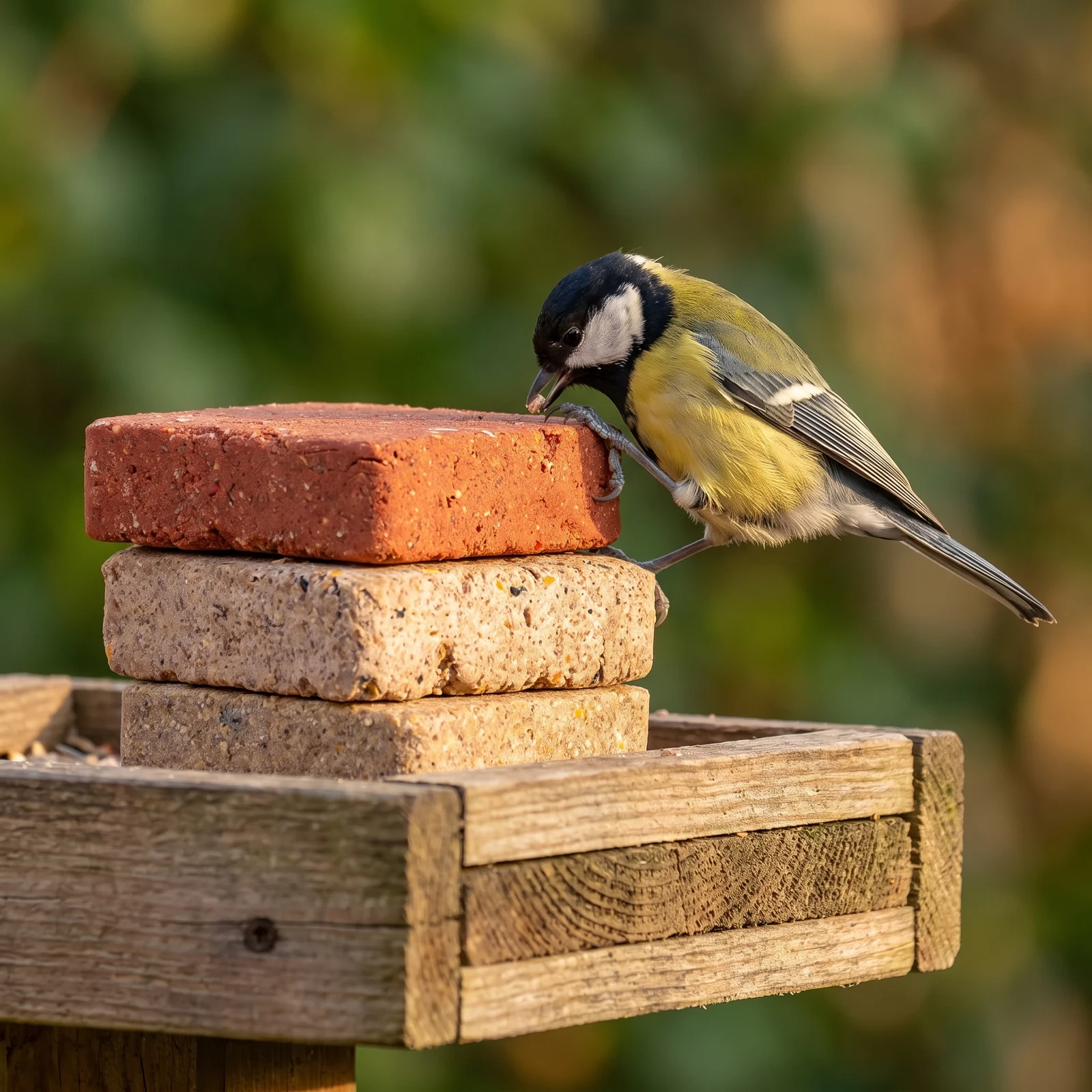 Koolmees eet van vogelcake high energy mix – The Bird Family