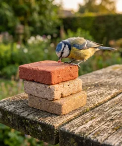 Pimpelmees eet van vogelcake high energy mix – The Bird Family