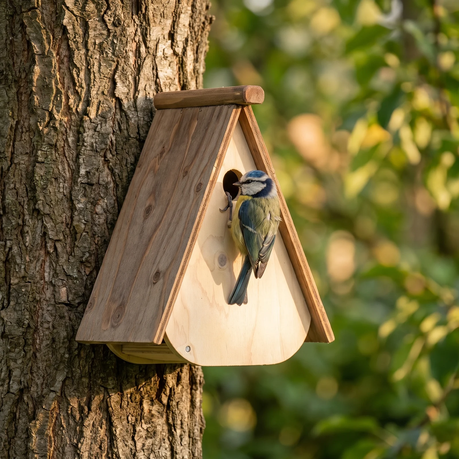 Pimpelmees bij nestkast Buitengewoon – The Bird Family