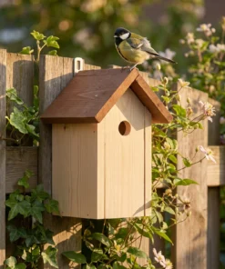 Koolmees bij nestkast Roos – The Bird Family