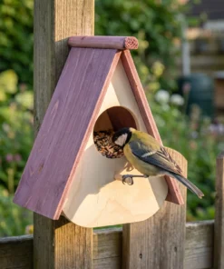 Koolmees bij wandvoederhuis – The Bird Family
