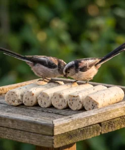 Staartmees eet van vetstaafjes high energy plus – The Bird Family